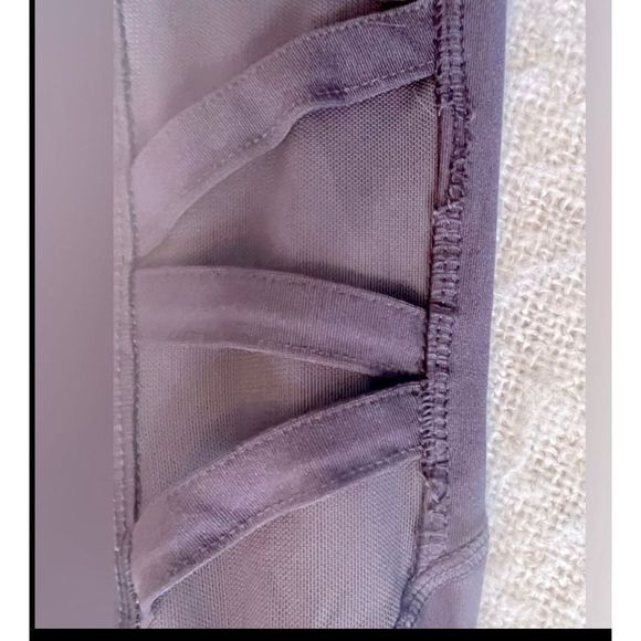 RBX Live Life Active Legging - Plum- Cutouts over netting at calves- Size S/P - Picture 6 of 6